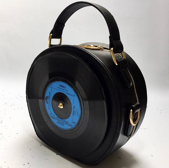 Blank record vinyl handbag 2
